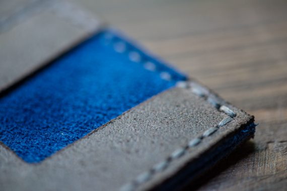 wallet with suede