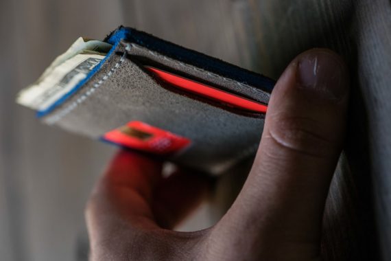 leather credit card wallet