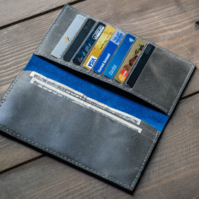 Grey long wallet