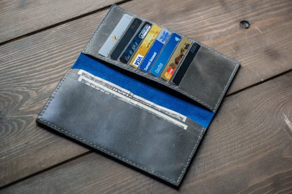 Grey long wallet