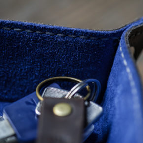 suede valet tray