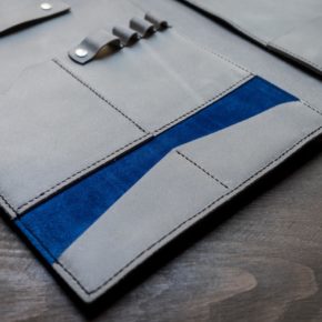 leather and suede folder