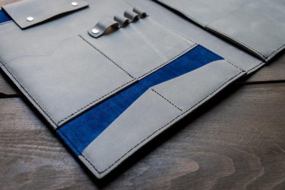leather and suede folder