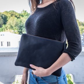 leather clutch