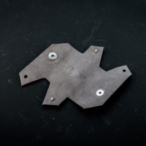 origami leather keychain