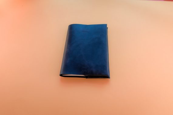 blue leather journal cover