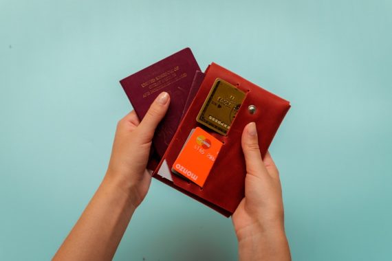 leather family passport holder