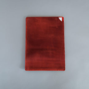 red leather folder