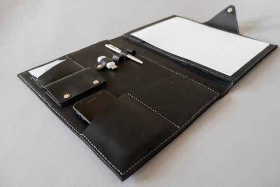 handmade leather folder