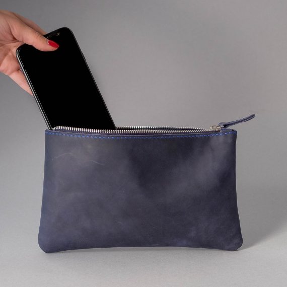 small leather clutch